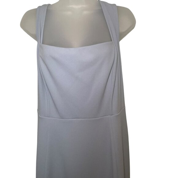 Show Me Your Mumu Paris Gown Blue Stretch Crepe Dress 2X Sample Sale - Picture 2 of 6